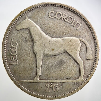 1934 Irish Half-Crown Horse Silver Coin | Collectable Grade | a2759