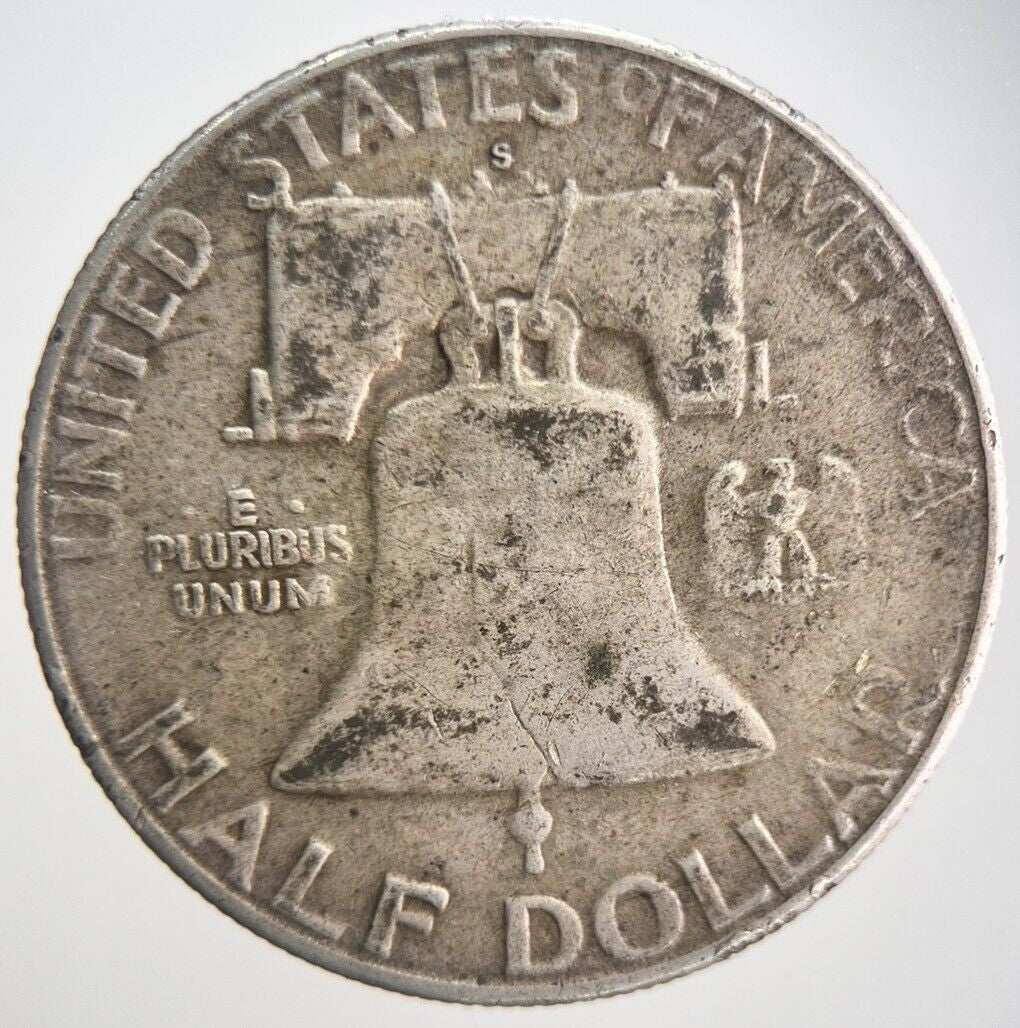 1954 - S US USA Benjamin Half Dollar Silver Coin | Collectable Grade | a4222