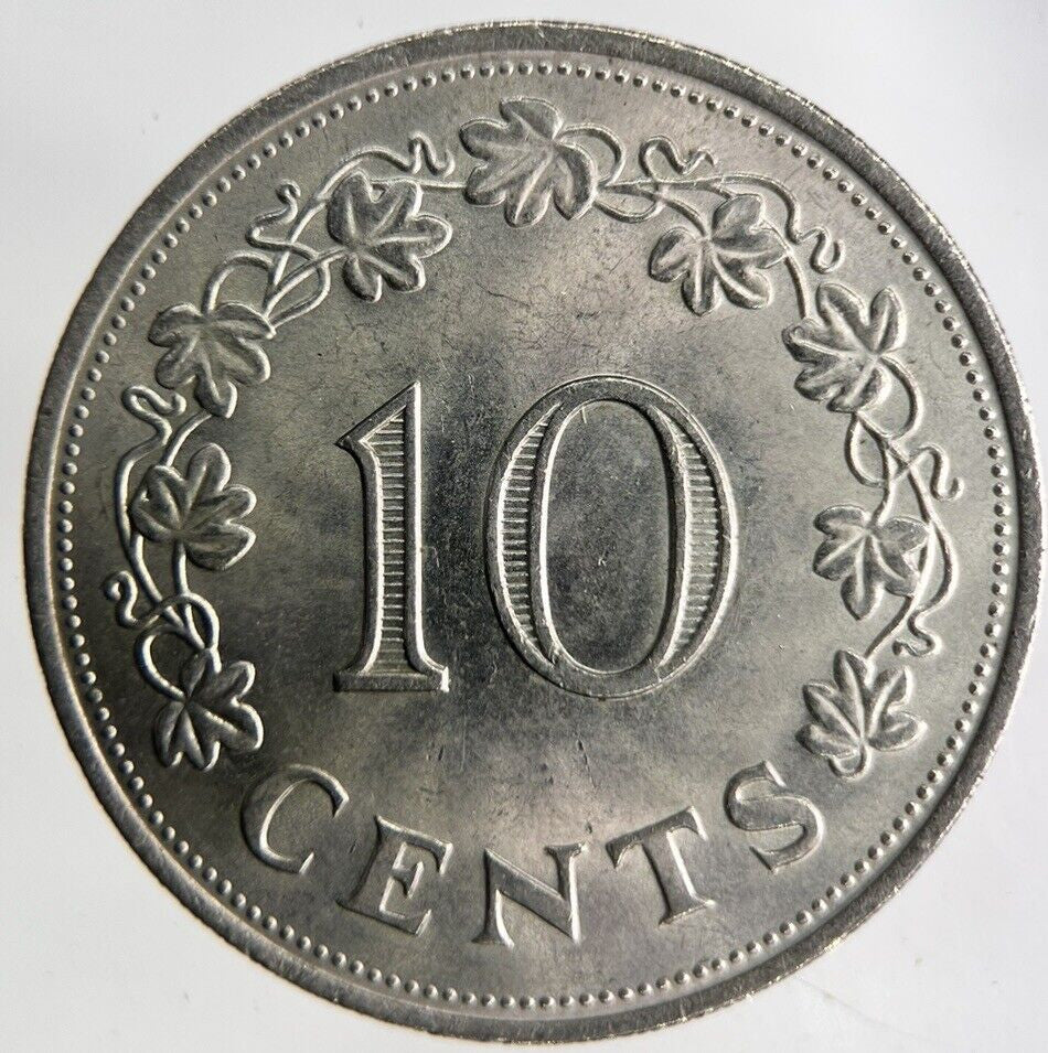 1972 Malta 10 Cents Coin | Fine Collectable Grade