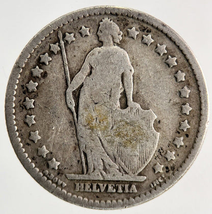 1886 Switzerland Swiss 1 Franc Silver Coin | Collectable Grade