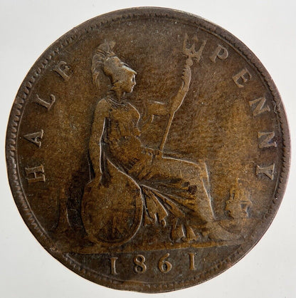 1861 Victoria Half - Penny Coin | Fine Collectable Grade