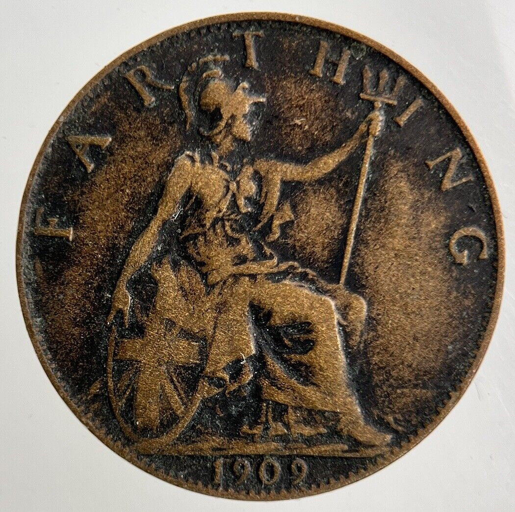 1909 Edward VII Farthing Coin | Fine Collectable Grade