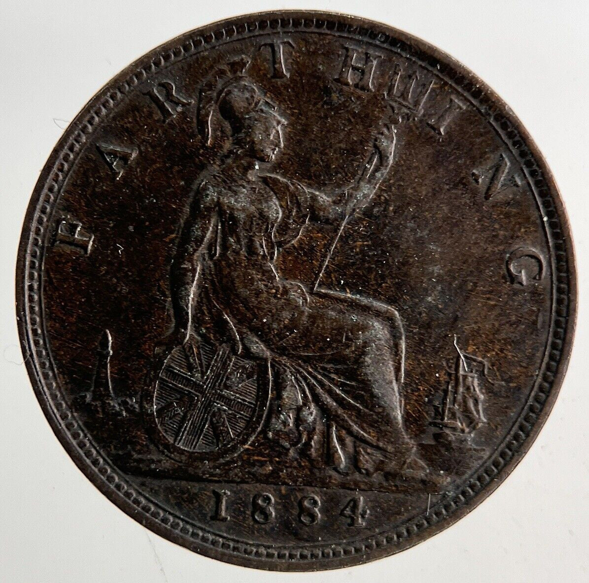 1884 Victoria Farthing Coin | Very High Grade