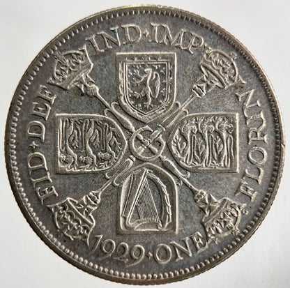1929 George V Florin Silver Coin | Fine Collectable Grade