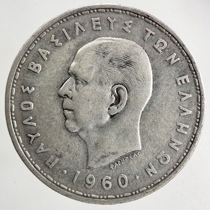 1960 Greece Greek 20 Drachmai Silver Coin | Collectable Grade
