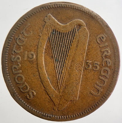 1935 Irish Half - Penny Coin | Very High Grade | a4826