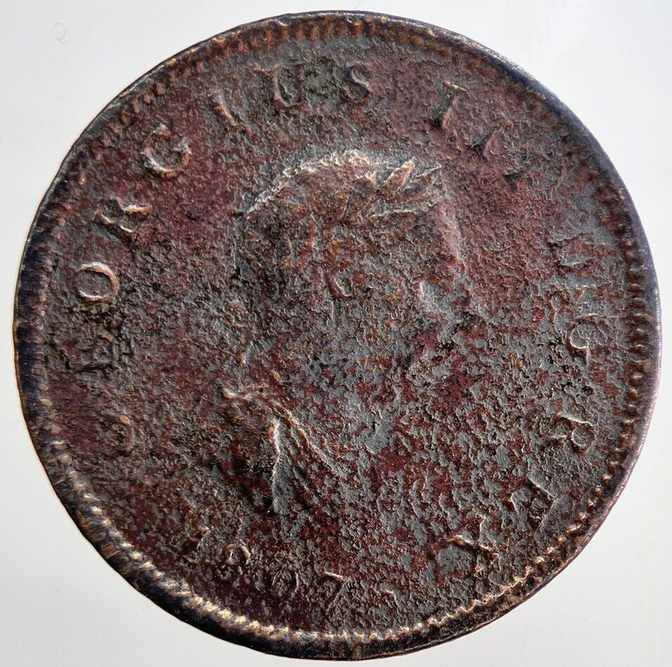 1807 George 3rd III Half-Penny Coin | Fine Collectable Grade | a6225