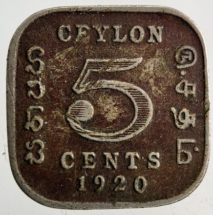 1920 Ceylon 5 Cents Coin | Collectable Grade