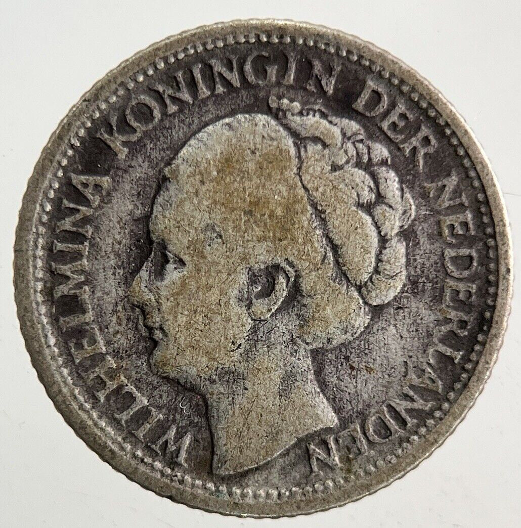 1944 Netherlands 1/10 Gulden Silver Coin | Fine Collectable Grade