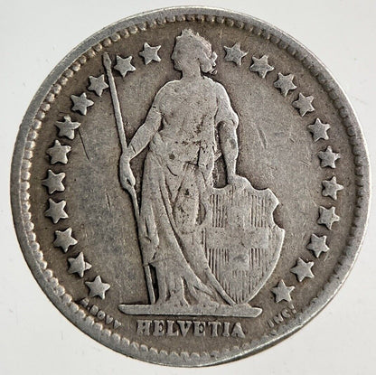 1914 Switzerland Swiss 1/2 Half Franc Silver Coin | Fine Collectable Grade