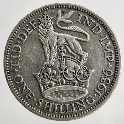 1936 George V Shilling Silver Coin | Fine Collectable Grade