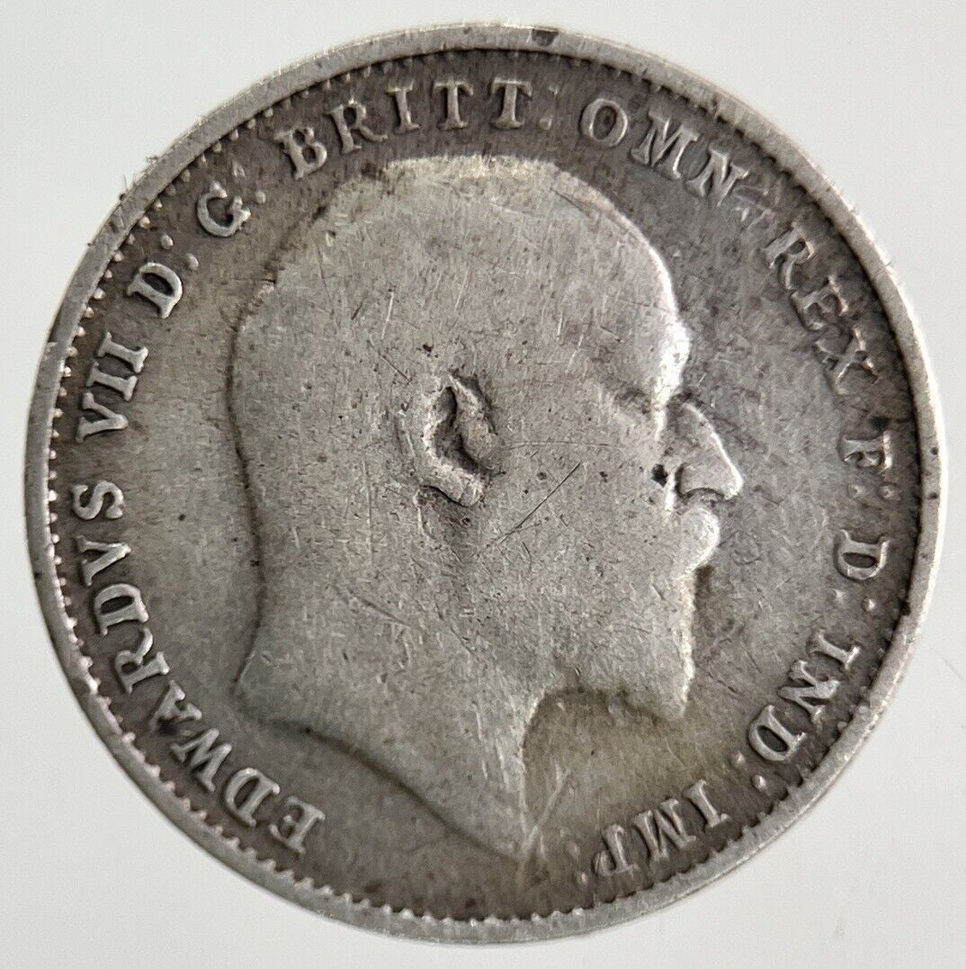 1908 Edward VII Threepence Silver Coin | Fine Collectable Grade