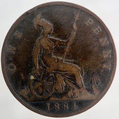 1884 Victoria One Penny Coin | Collectable Grade