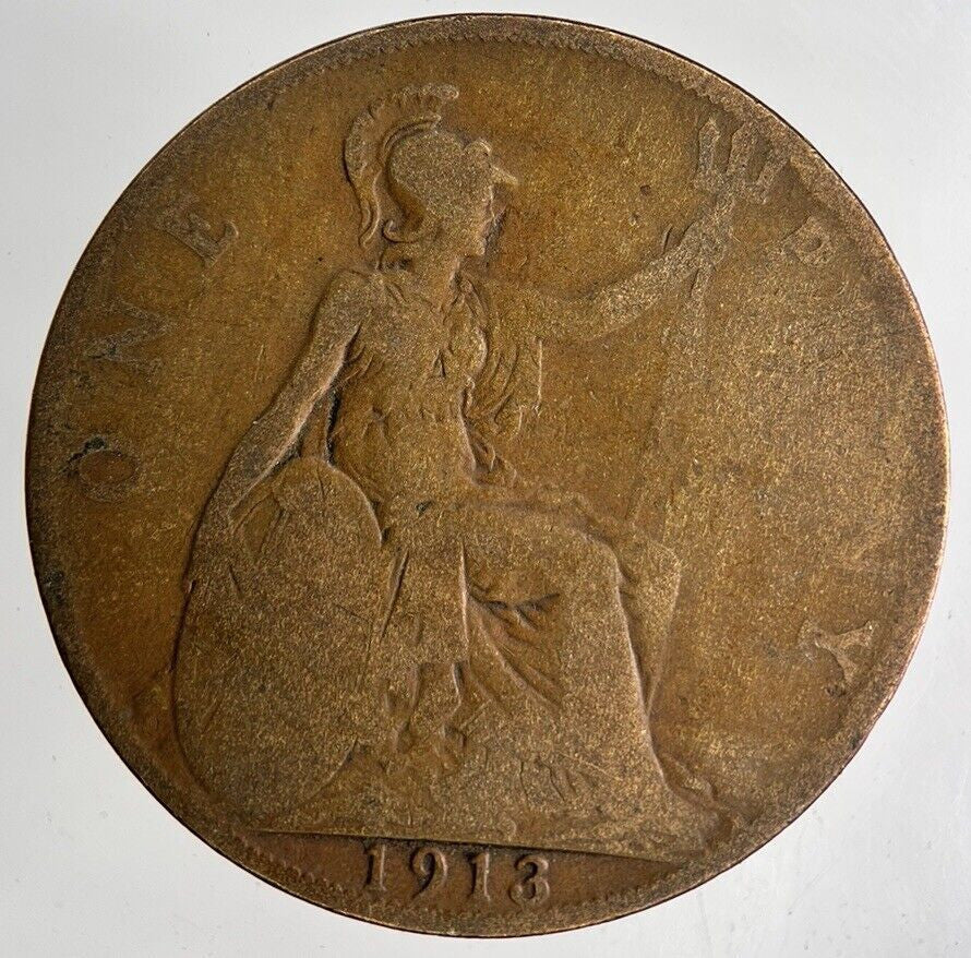 1913 George V One Penny Coin | Collectable Grade