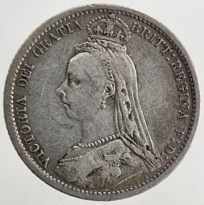 1889 Victoria Sixpence Silver Coin | Fine Collectable Grade | a9895