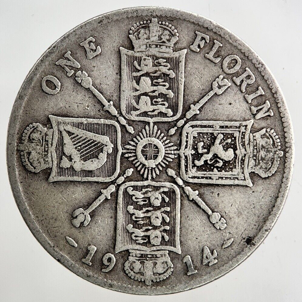 1914 George V Florin Silver Coin | Fine Collectable Grade