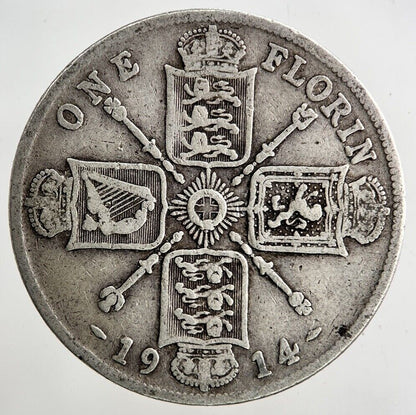 1914 George V Florin Silver Coin | Fine Collectable Grade