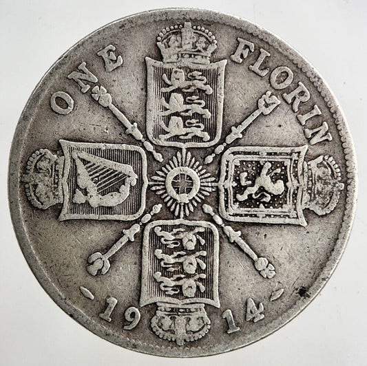 1914 George V Florin Silver Coin | Fine Collectable Grade
