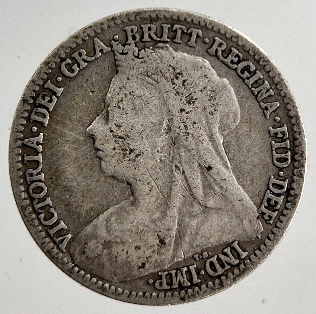 1896 Victoria Threepence Silver Coin | Fine Collectable Grade | a8547
