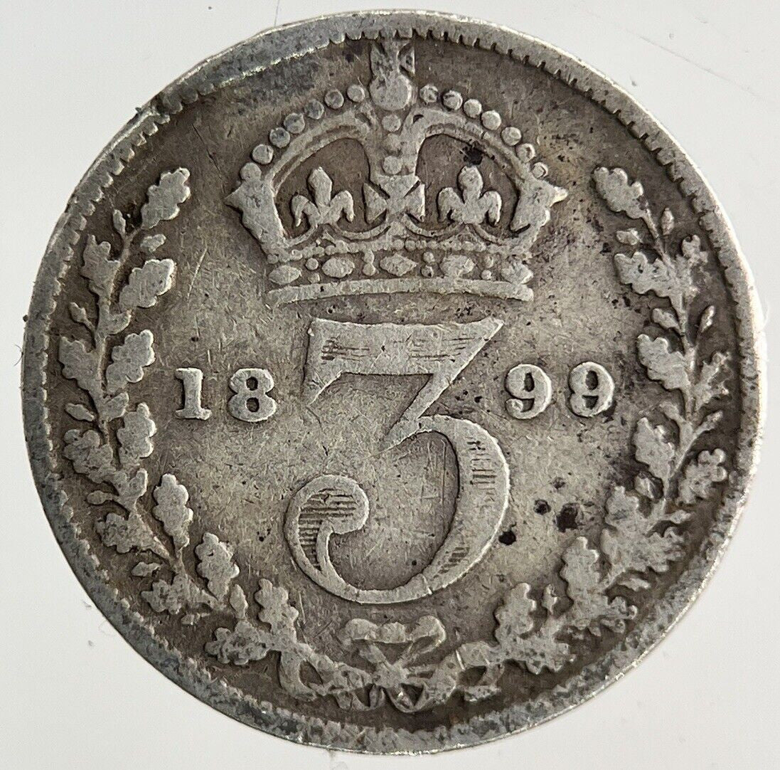 1899 Victoria Threepence Silver Coin | Fine Collectable Grade