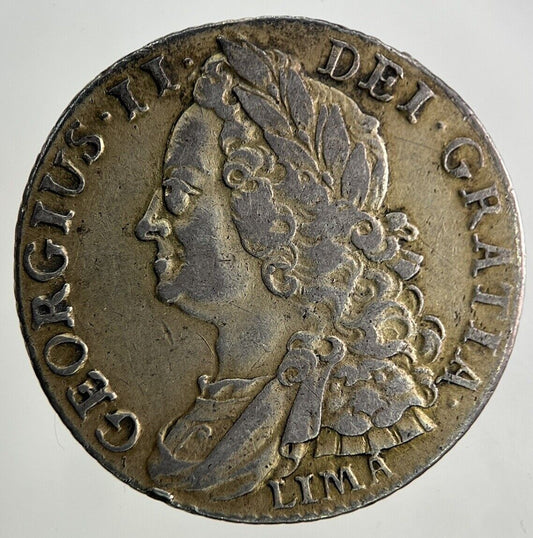 1745 George II 2nd Shilling Silver Coin | Very High Grade