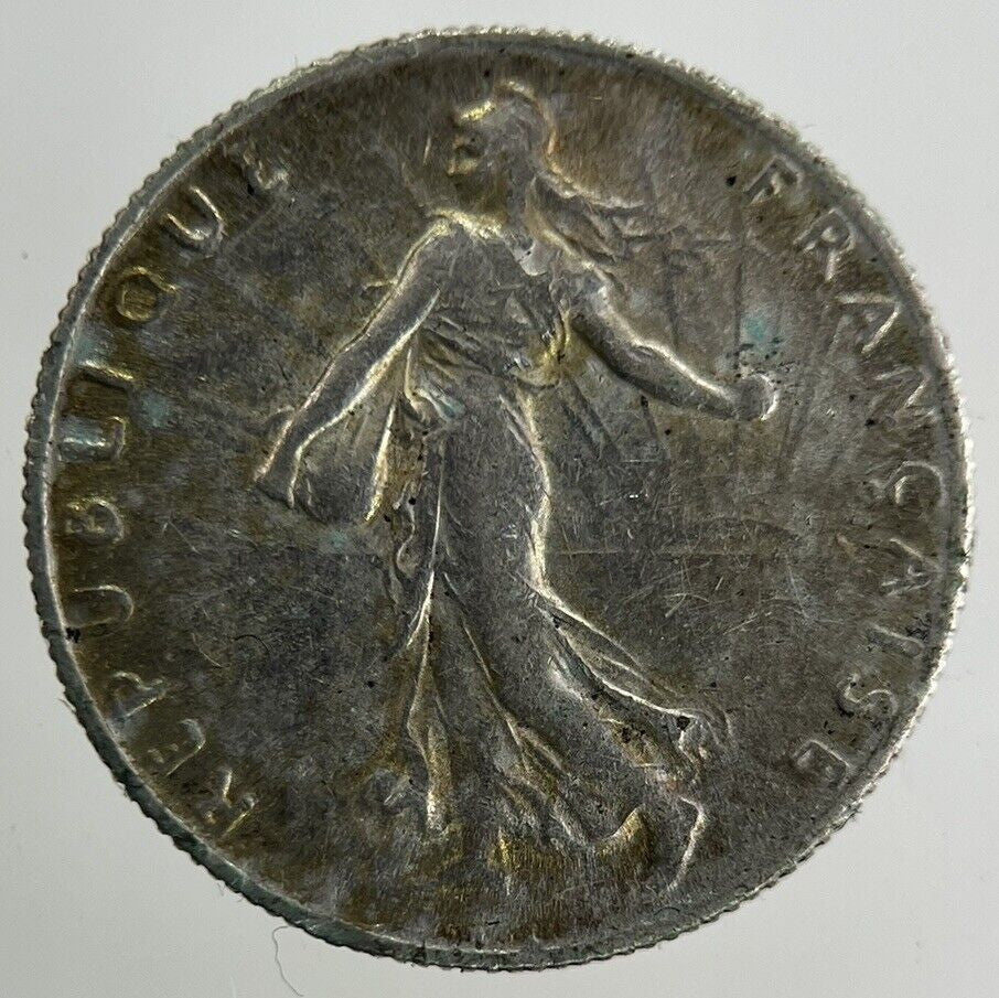 1917 France 50 Centimes Silver Coin | Fine Collectable Grade