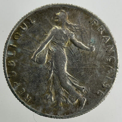 1917 France 50 Centimes Silver Coin | Fine Collectable Grade