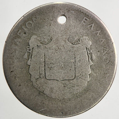 1883 Greece Greek 1 Drachma Silver Coin | Fair Grade