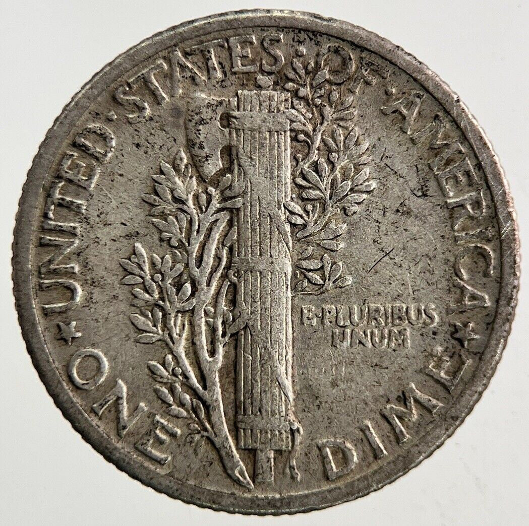 1929 US USA Mercury One Dime Silver Coin | Fine Collectable Grade
