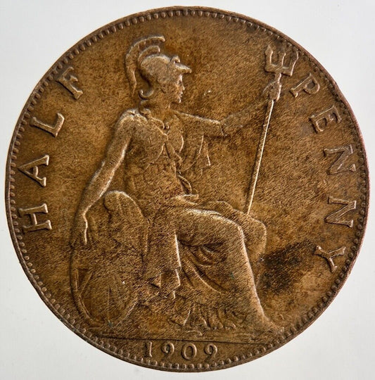 1909 Edward VII Half - Penny Coin | Fine Collectable Grade