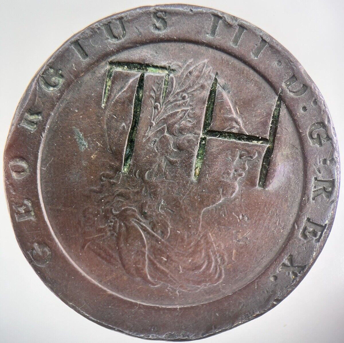 1797 Engraved George III 3rd Cartwheel Two-Pence Coin | Fine Collectable Grade