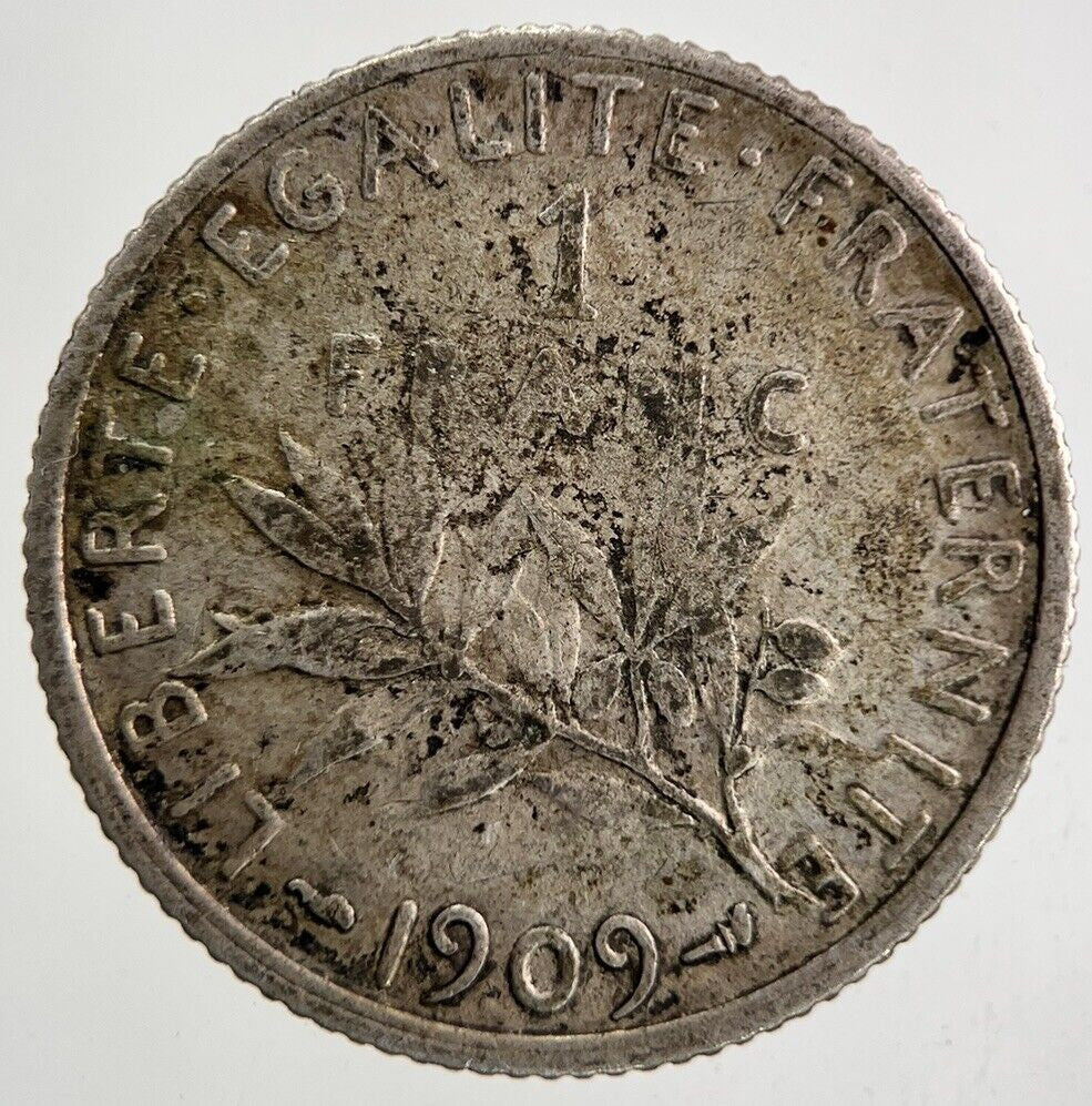 1909 France 1 Franc Silver Coin | Collectable Grade