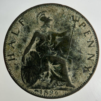 1896 Victoria Half-Penny Coin | Fine Collectable Grade