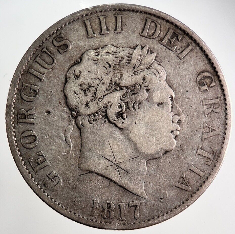 1817 George III Half - Crown Silver Coin | Fine Collectable Grade