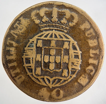 1824 Portugal 40 Reis Coin | Collectable Grade | a8209