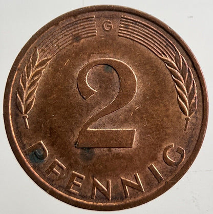 1989 Germany 2 Pfennig Coin | Very High Grade | a4950