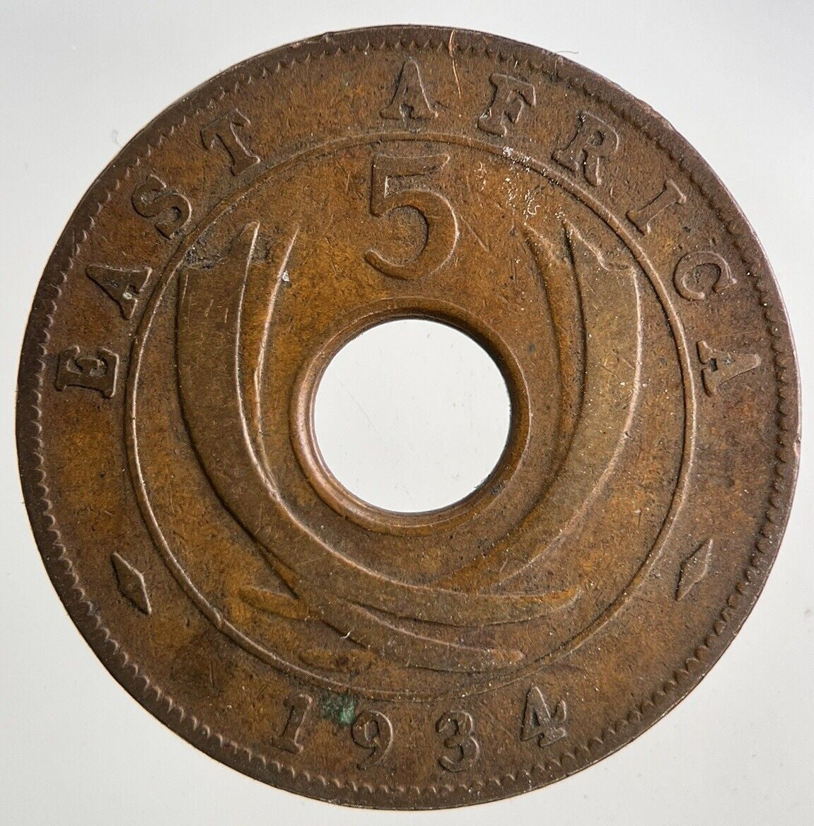 1934 East Africa 5 Cents Coin | Collectable Grade