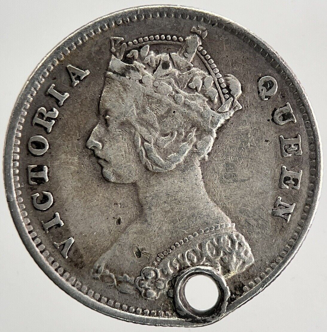 1900 Victoria Hong Kong 10 Cent Silver Coin | Very High Grade | a9482