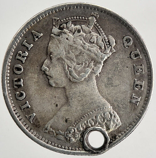1900 Victoria Hong Kong 10 Cent Silver Coin | Very High Grade | a9482
