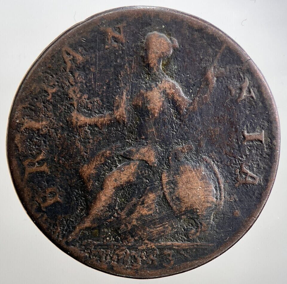 1753 George II 2nd Half-Penny Coin | Collectable Grade | a2207