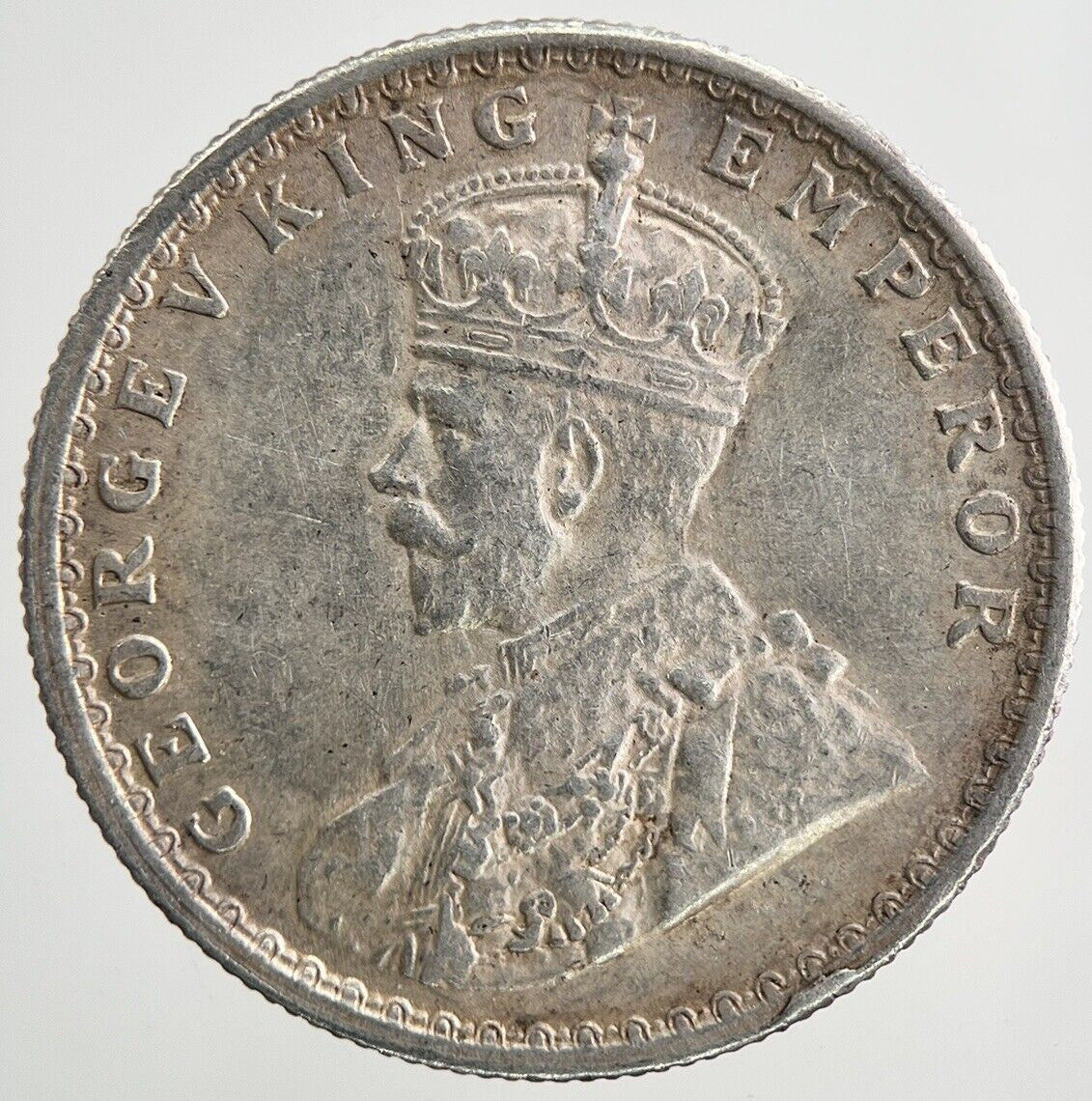 1917 India 1/2 Half Rupee Silver Coin | Very High Grade