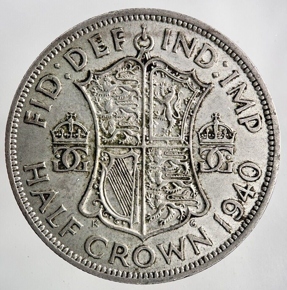 1940 George VI Half - Crown Silver Coin | Fine Collectable Grade