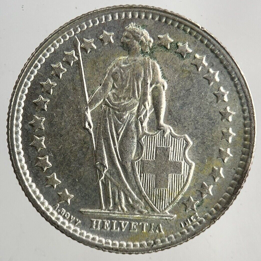 1961 Switzerland Swiss 1/2 Half Franc Silver Coin | Very High Grade