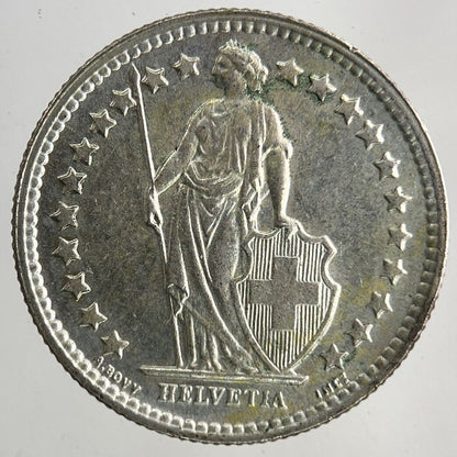 1961 Switzerland Swiss 1/2 Half Franc Silver Coin | Very High Grade