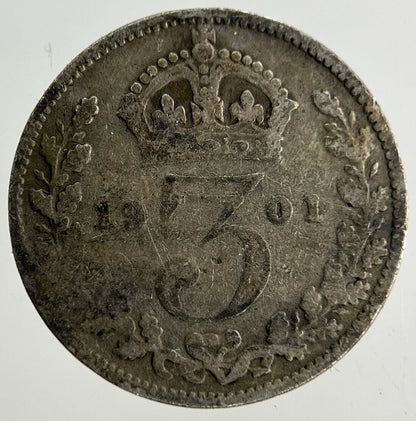 1901 Victoria Threepence Silver Coin | Collectable Grade