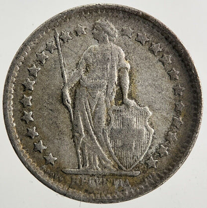1961 Switzerland Swiss 1/2 Half Franc Silver Coin | Fine Collectable Grade
