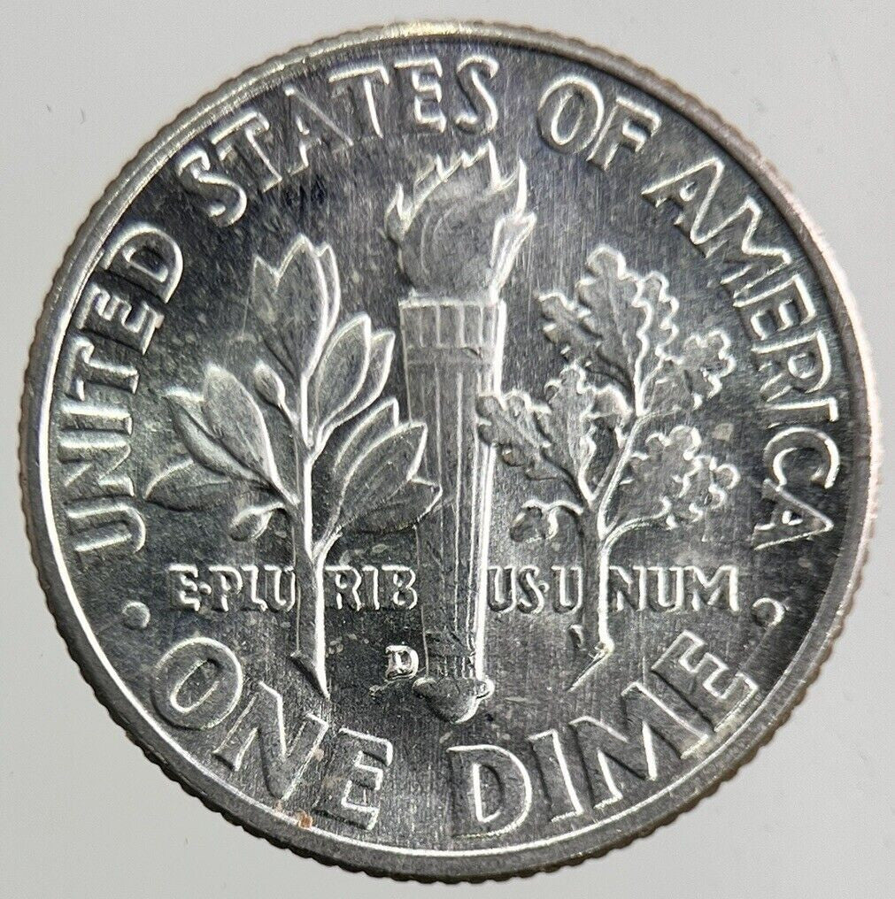 1960 - D US USA Roosevelt One Dime Silver Coin | Very High Grade