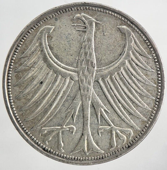1951 - G Germany 5 Mark Silver Coin | Fine Collectable Grade