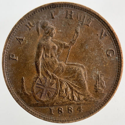 1884 Victoria Farthing Coin | Very High Grade