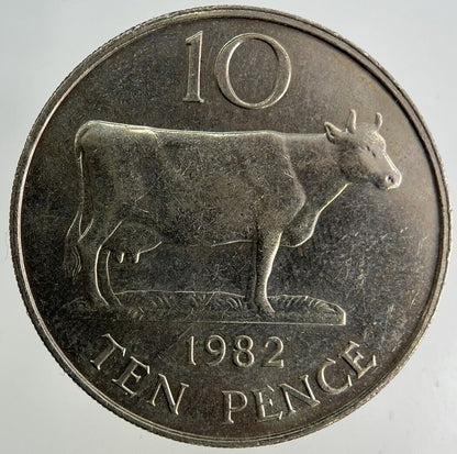 1982 Guernsey 10p Ten - Pence Coin | Fine Collectable Grade